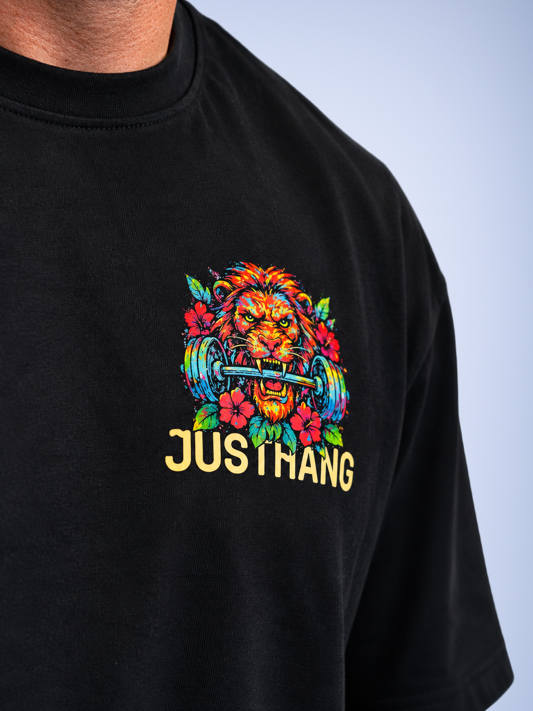 T-shirt Oversize Barbell Lion – JUSTHANG, photo 6