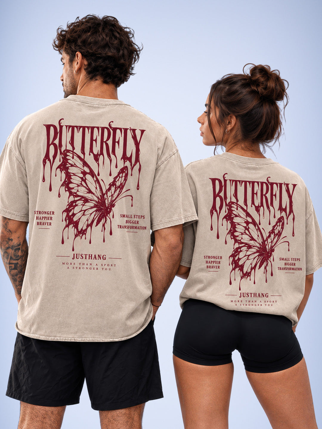 T-shirt Oversize Butterfly – JUSTHANG